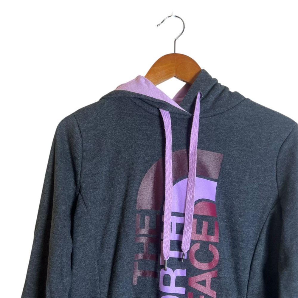 The north face grey fleece hoodie. Size medium - Picture 2 of 8